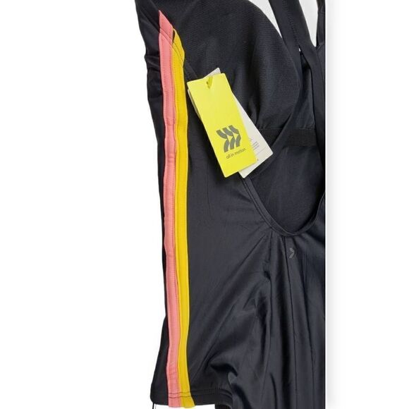 All In Motion Black Medium Coverage One piece Swimsuit Medium 8-10 - Picture 3 of 4